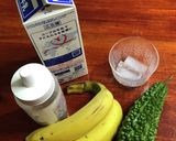 ゴーヤのスムージー(1:1:3)作り方1写真