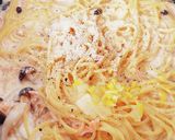 サーモンとレモンのワンパンクリームパスタ作り方12写真