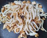 焼き麩入り塩サバの焼うどん作り方7写真