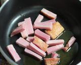時短簡単ベーコンとキムチの炒めうどん作り方2写真