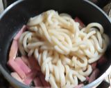 時短簡単ベーコンとキムチの炒めうどん作り方3写真