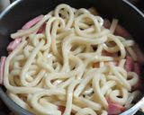 時短簡単ベーコンとキムチの炒めうどん作り方4写真