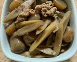 豚肉とごぼうの玉蒟蒻甘煮作り方7写真