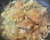 鶏肉のフライ残りの卵とじ作り方5写真