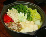 鶏もも肉ときのこと野菜の水炊き鍋作り方9写真