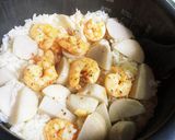 鍋キューブで！海老と里芋の炊き込みご飯作り方4写真