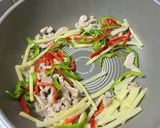 青椒肉絲(緑・赤ピーマン)作り方6写真
