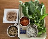 モロヘイヤと納豆の筋肉もりもりキムチ和え作り方1写真