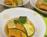 厚揚げで揚げ出し豆腐風♪焼き野菜添え♫作り方3写真