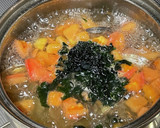 あさりとわかめの筋肉もりもりトマトスープ作り方4写真