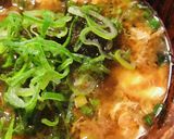 レトルト味噌汁●ネギとろろ昆布味噌汁作り方2写真