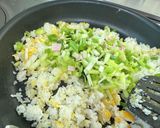 春菊とネギのチャーハン作り方4写真