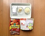 ポリ袋で『乾物とアルファ化米でチゲ雑炊』作り方1写真