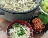 冷蔵庫の余りの肉野菜で鶏ガラ鍋スープ作り方4写真