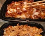 美味ドレと青ドレチーズで牛カルビ焼肉弁当作り方2写真