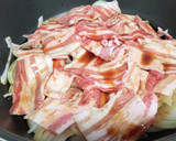 すき焼きのタレで簡単！豚バラ肉の卵とじ作り方4写真