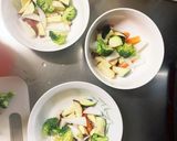 根菜茄子白菜簡単きな粉味噌味温野菜サラダ作り方4写真