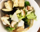 根菜茄子白菜簡単きな粉味噌味温野菜サラダ作り方13写真
