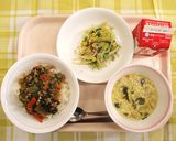給食☆ピリ辛小松菜丼作り方6写真