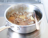 コク旨でご飯に合う【里芋と豚のごま味噌煮作り方5写真