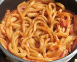 時短簡単ベーコンとキムチの炒めうどん作り方7写真