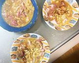 レンジ簡単きな粉和風焼きそば味甘酢酢豚作り方4写真