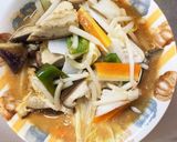 レンジ簡単きな粉和風焼きそば味甘酢酢豚作り方13写真