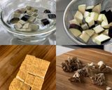 舞茸とナスと厚揚げの バタぽん炒め作り方1写真
