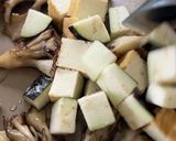 舞茸とナスと厚揚げの バタぽん炒め作り方3写真