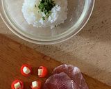 ＊バジル香る♪ 生ハム巻きおにぎり＊作り方1写真