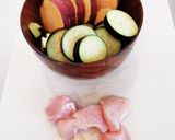 さつまいもとなすのかんたん味噌汁作り方1写真