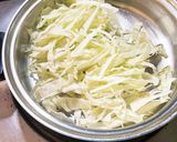 キャベツと挽肉とゴマのパスタ作り方4写真