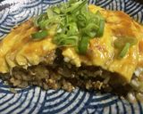 鶏そぼろと茄子の天津飯＋かつお節餡かけ作り方10写真