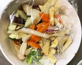肉無根菜たっぷりケチャあん味温野菜サラダ作り方14写真