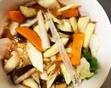 肉無根菜たっぷりケチャあん味温野菜サラダ作り方17写真
