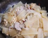 フライパンで豚ばら肉大根刻み揚げの炒め煮作り方7写真