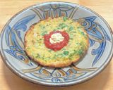 サラダチキンと玉ネギと豆苗のオムレツ作り方6写真