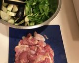 茄子ピーマン鶏モモ肉の甘辛煮作り方1写真