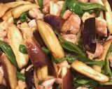 茄子ピーマン鶏モモ肉の甘辛煮作り方4写真