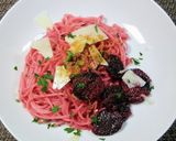 ビーツとペコリーノロマーノのパスタ作り方9写真