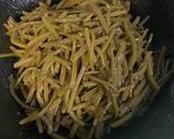 サツマイモのツル（茎）のキンピラ炒め作り方7写真