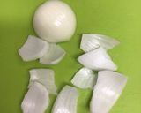 今朝の味噌汁/ジャガイモと玉ねぎ作り方2写真