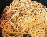 トマト缶＆挽肉●ミートソースパスタ作り方3写真