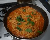 渡り蟹のトマトクリームパスタ作り方14写真
