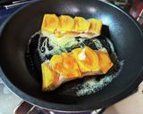 旨♡柿＆クリチーのライスペーパーバター焼作り方5写真