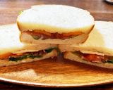 柿、クリームチーズ、生ハムのサンドイッチ作り方6写真