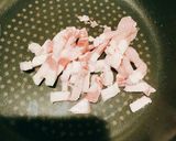 豚肉、しめじ、ニラの卵とじ丼作り方2写真