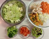さば缶とゴロゴロ野菜のターメリックスープ作り方1写真