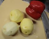 パプリカじゃがいも挽肉煮込み Maggi作り方2写真