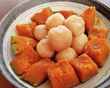 カボチャとさといものめんつゆ煮。作り方6写真